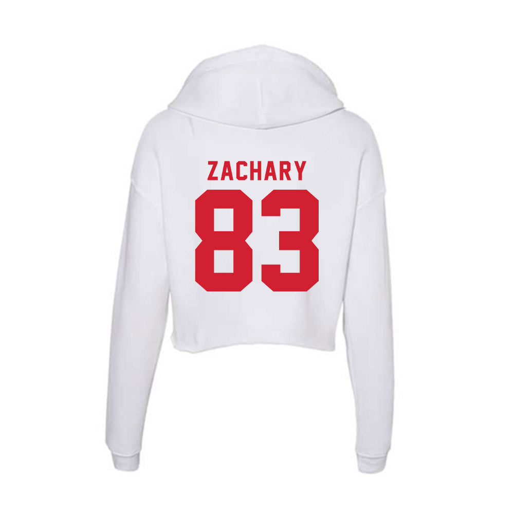 NC State - NCAA Football : Christian Zachary - Women's Crop Fleece Hoodie-1