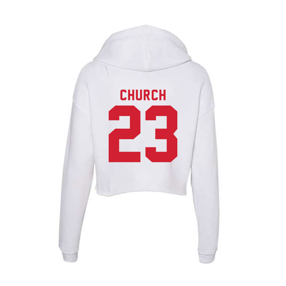 NC State - NCAA Softball : Hannah Church - Women's Crop Fleece Hoodie-1