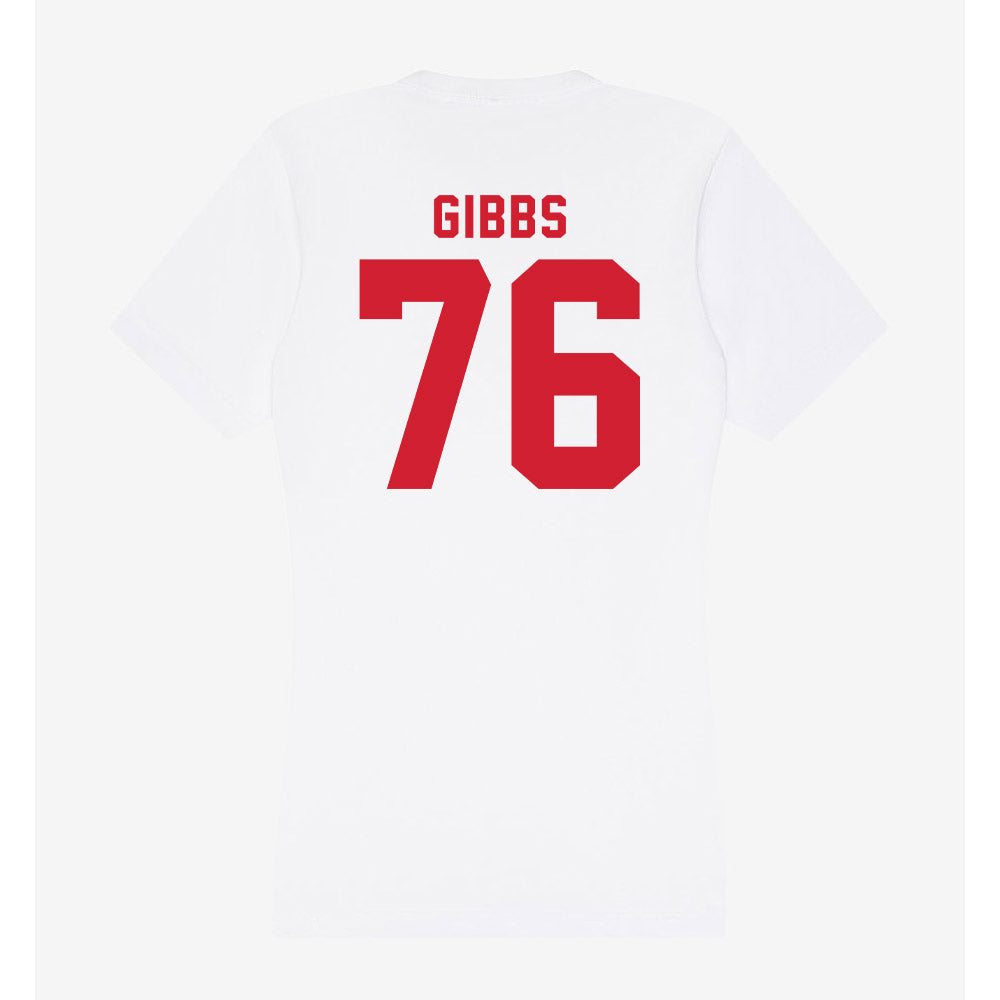 NC State - NCAA Football : Michael Gibbs - Women's V-Neck T-Shirt-1