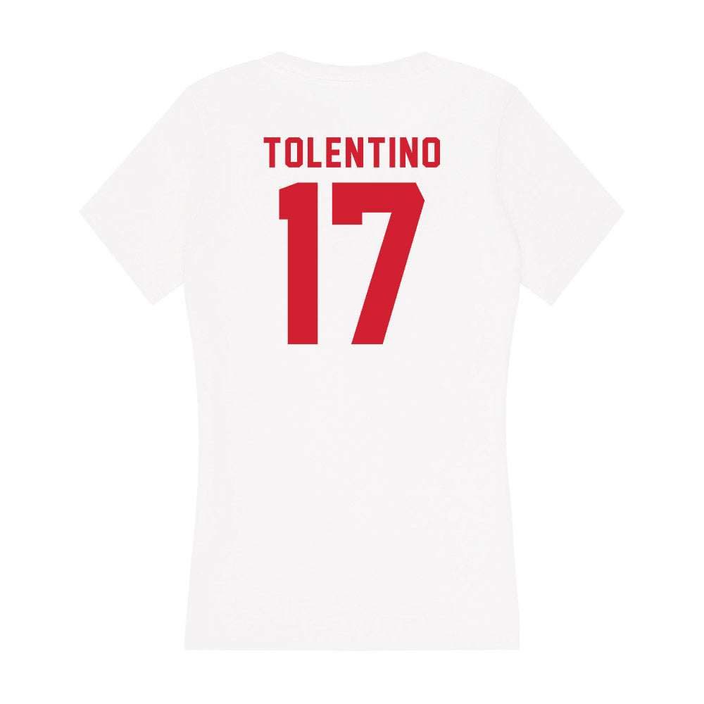NC State - NCAA Men's Soccer : Caden Tolentino - Women's V-Neck T-Shirt-1