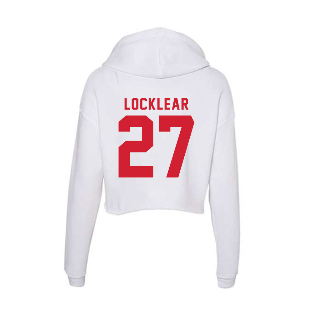 NC State - NCAA Football : Ashton Locklear - Women's Crop Fleece Hoodie-1