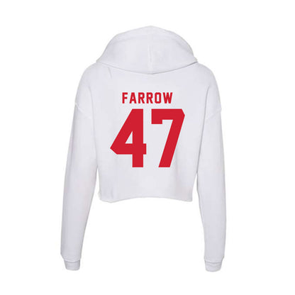 NC State - NCAA Football : Adrian Farrow - Women's Crop Fleece Hoodie-1