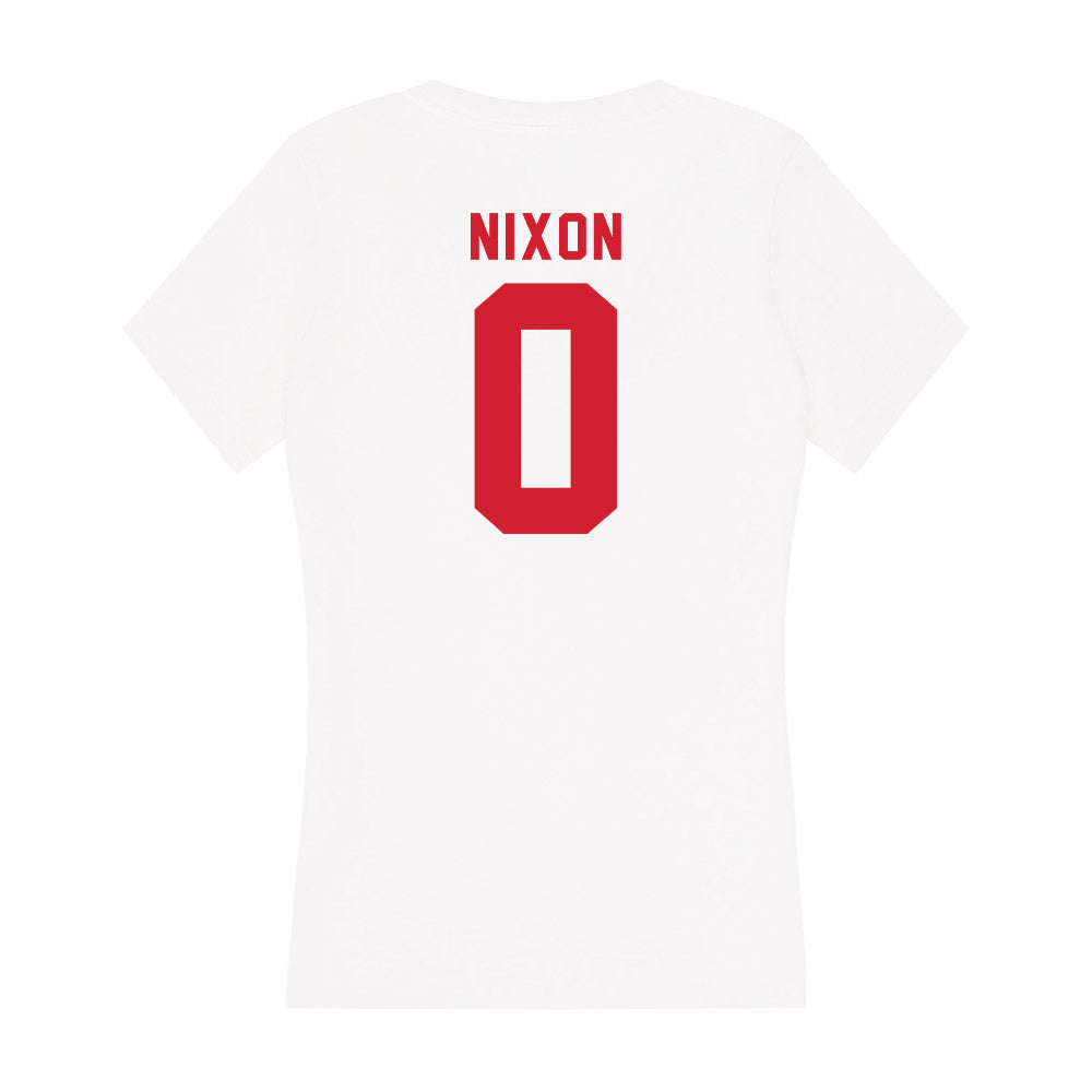 NC State - NCAA Baseball : Luke Nixon - Women's V-Neck T-Shirt-1