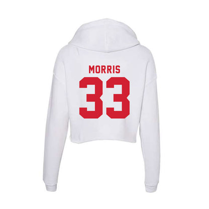 NC State - NCAA Baseball : Kaden Morris - Women's Crop Fleece Hoodie-1