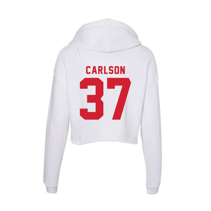 NC State - NCAA Football : Addison Carlson - Women's Crop Fleece Hoodie-1