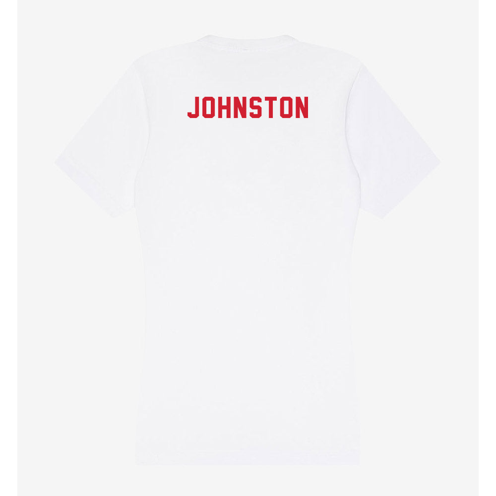 NC State - NCAA Cheerleading : Chris Johnston - Women's V-Neck T-Shirt-1