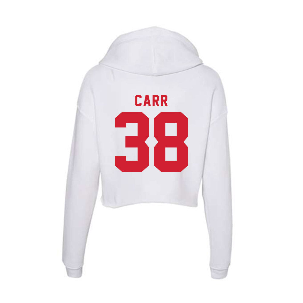 NC State - NCAA Baseball : Landon Carr - Women's Crop Fleece Hoodie-1