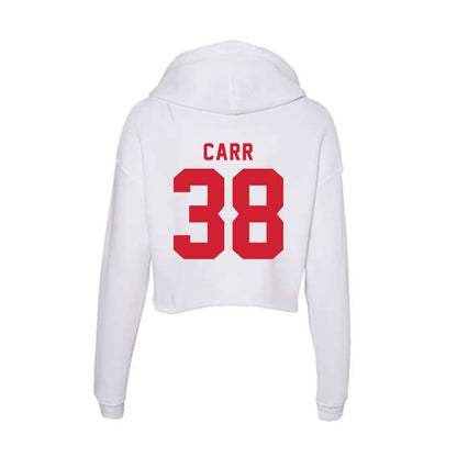 NC State - NCAA Baseball : Landon Carr - Women's Crop Fleece Hoodie-1