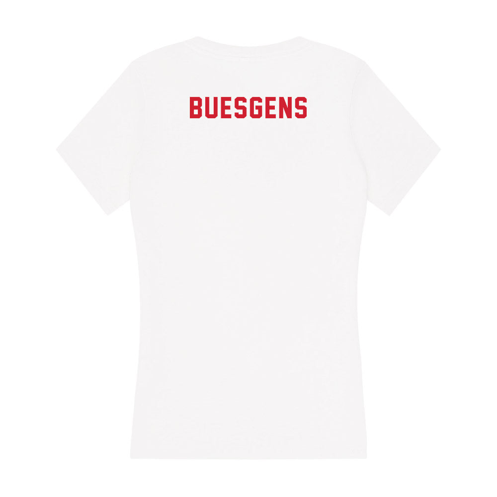 NC State - NCAA Wrestling : Koy Buesgens - Women's V-Neck T-Shirt-1