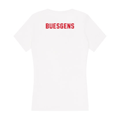 NC State - NCAA Wrestling : Koy Buesgens - Women's V-Neck T-Shirt-1