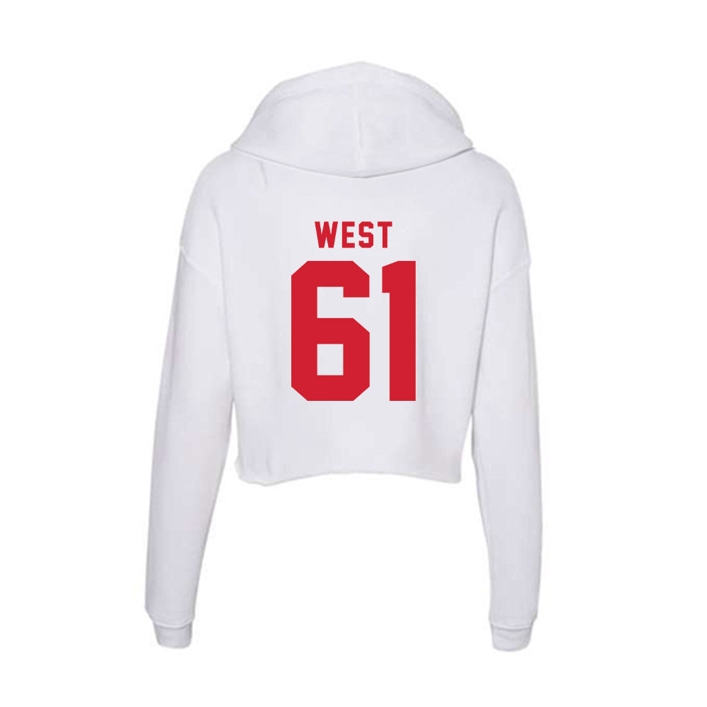 NC State - NCAA Football : Tyler West - Women's Crop Fleece Hoodie-1