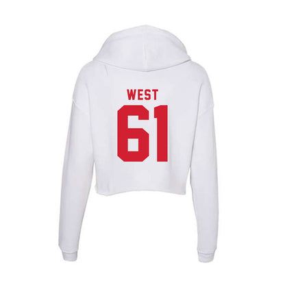 NC State - NCAA Football : Tyler West - Women's Crop Fleece Hoodie-1