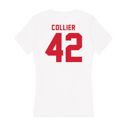 NC State - NCAA Women's Basketball : Mallory Collier - Women's V-Neck T-Shirt-1