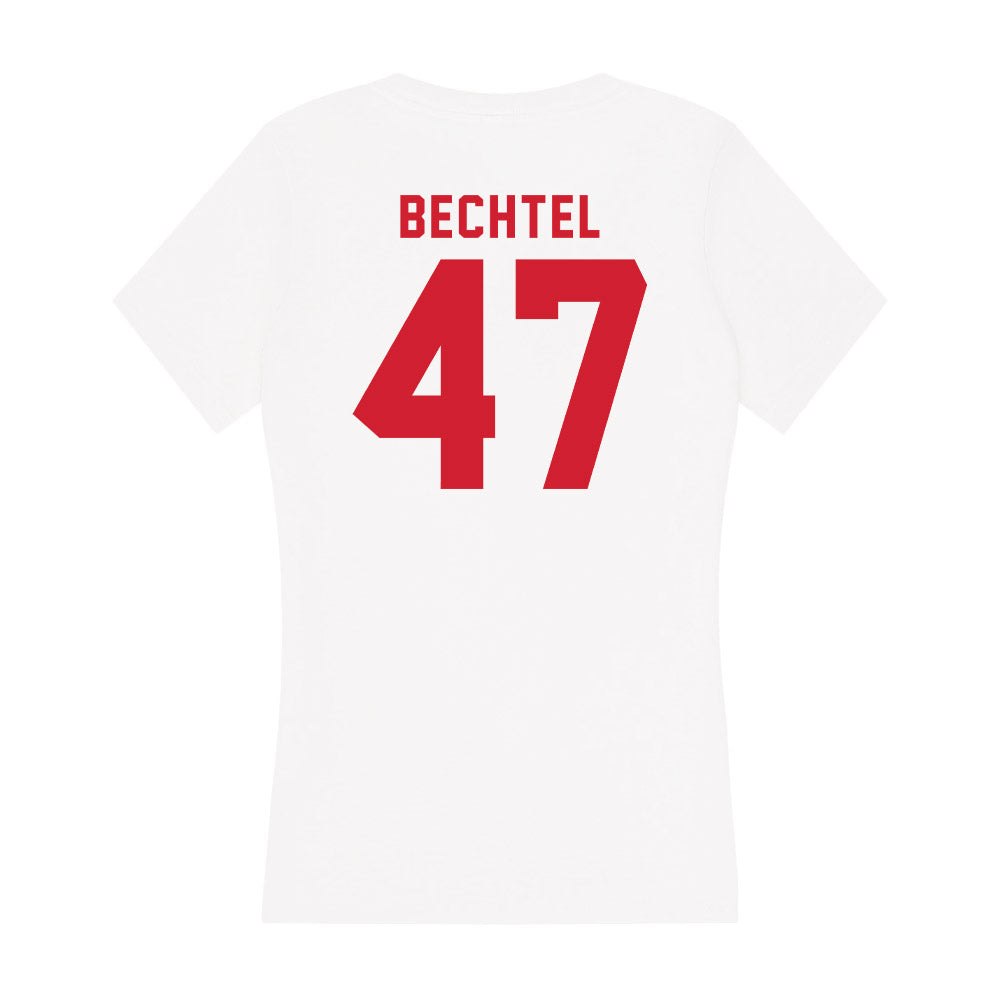 NC State - NCAA Baseball : Jake Bechtel - Women's V-Neck T-Shirt-1