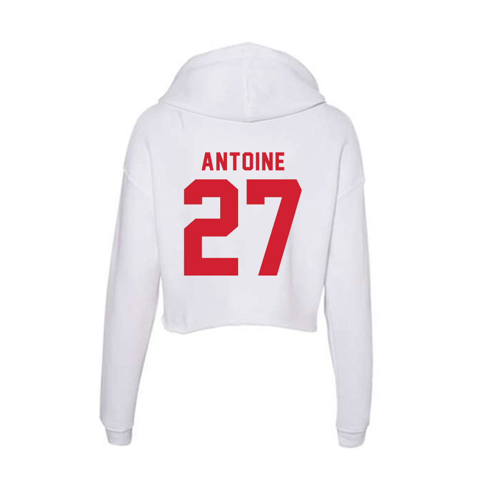 NC State - NCAA Men's Soccer : Nakai Antoine - Women's Crop Fleece Hoodie-1