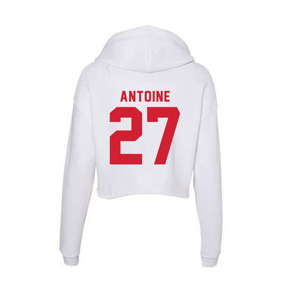 NC State - NCAA Men's Soccer : Nakai Antoine - Women's Crop Fleece Hoodie-1