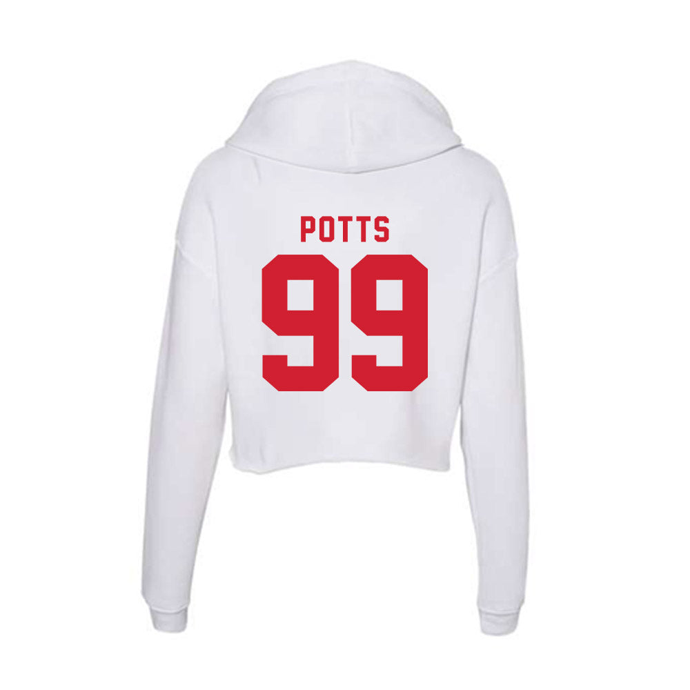 NC State - NCAA Baseball : Tristan Potts - Women's Crop Fleece Hoodie-1