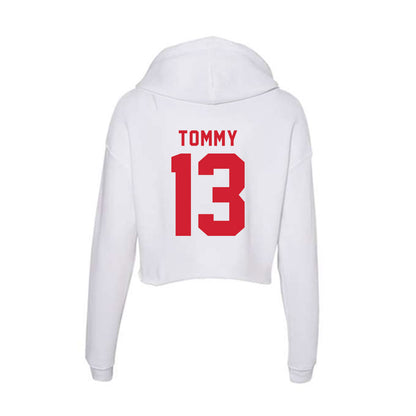 NC State - NCAA Men's Soccer : Calem Tommy - Women's Crop Fleece Hoodie-1