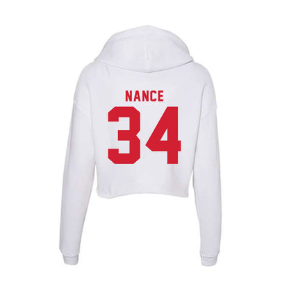 NC State - NCAA Baseball : Anderson Nance - Women's Crop Fleece Hoodie-1