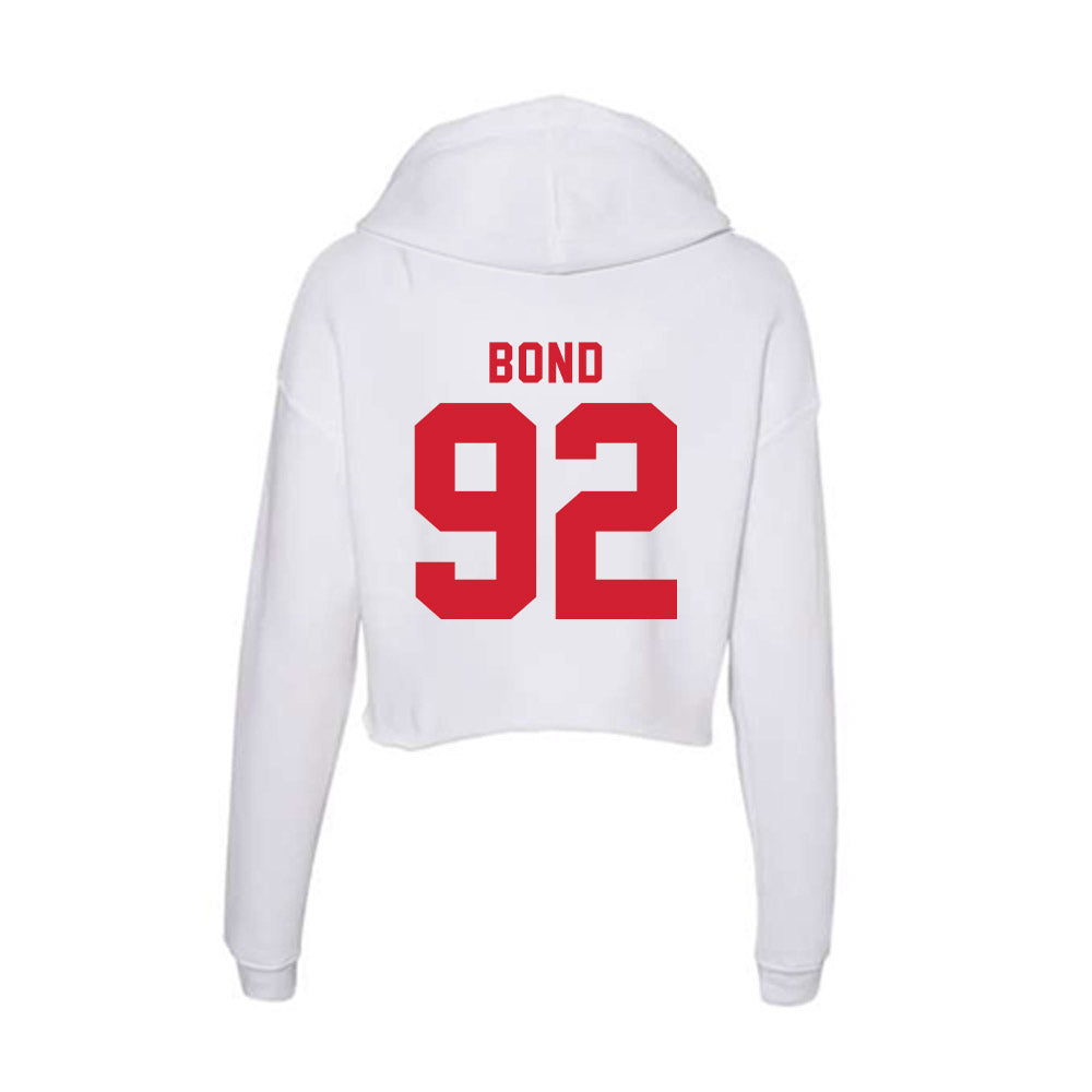 NC State - NCAA Football : Chase Bond - Women's Crop Fleece Hoodie-1