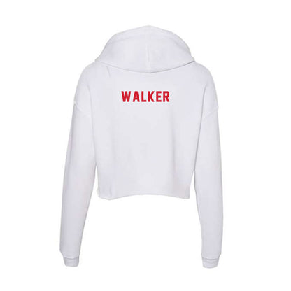 NC State - NCAA Men's Swimming & Diving : Wells Walker - Women's Crop Fleece Hoodie-1