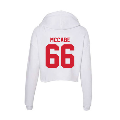 NC State - NCAA Football : Matthew McCabe - Women's Crop Fleece Hoodie-1