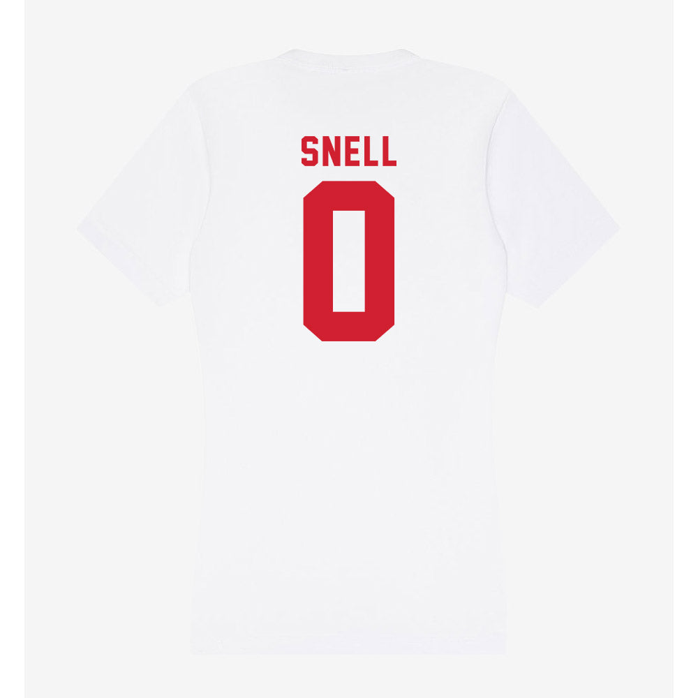 NC State - NCAA Men's Basketball : Jordan Snell - Women's V-Neck T-Shirt-1