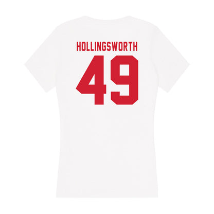 NC State - NCAA Football : Aiden Hollingsworth - Women's V-Neck T-Shirt-1