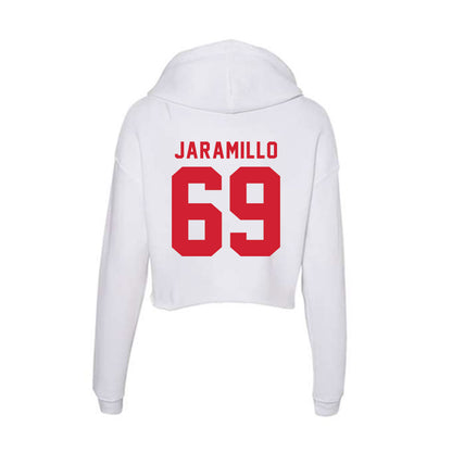 NC State - NCAA Football : Dawson Jaramillo - Women's Crop Fleece Hoodie-1