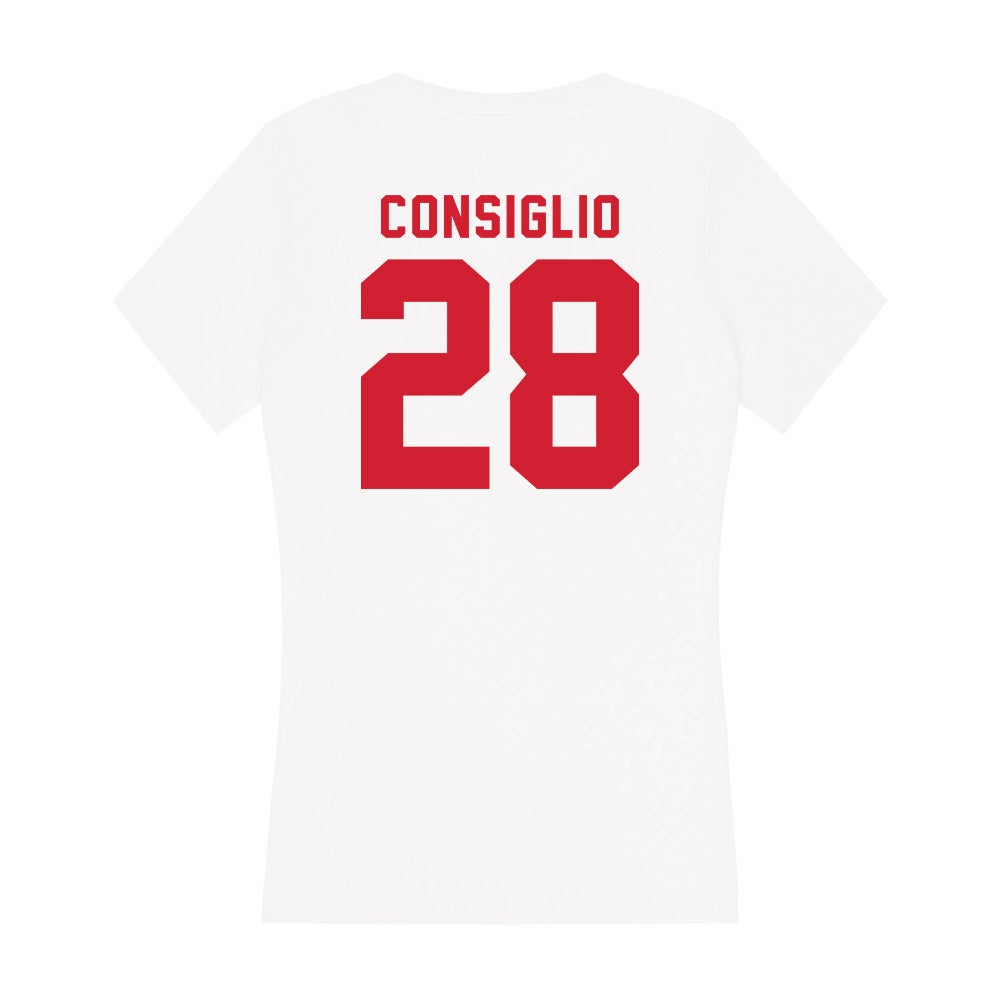 NC State - NCAA Baseball : Cooper Consiglio - Women's V-Neck T-Shirt-1