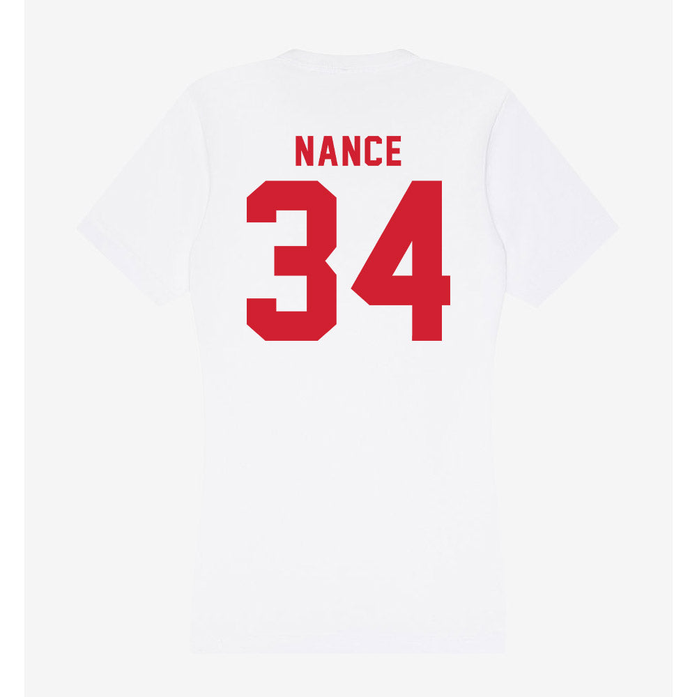 NC State - NCAA Baseball : Anderson Nance - Women's V-Neck T-Shirt-1