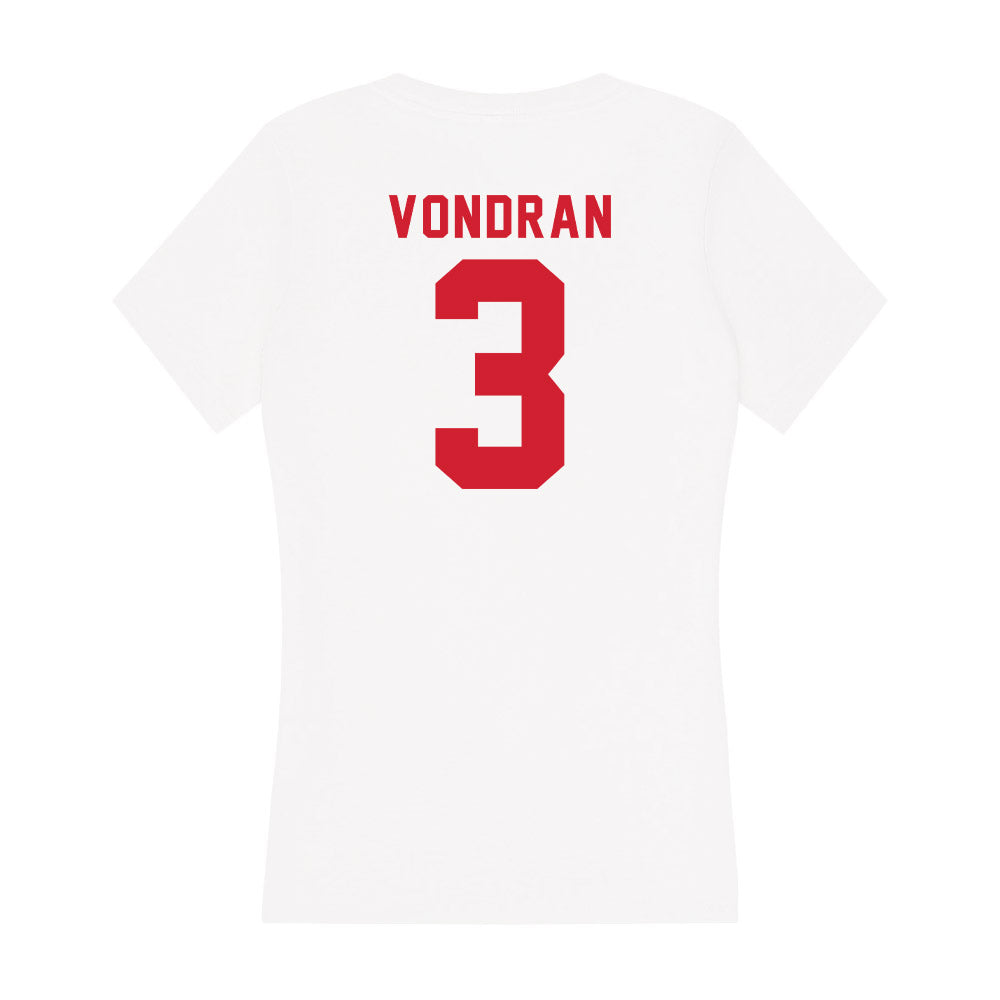 NC State - NCAA Women's Volleyball : Clara Vondran - Women's V-Neck T-Shirt-1