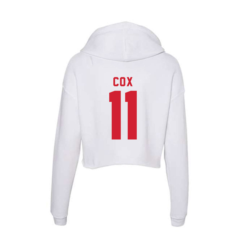 NC State - NCAA Women's Basketball : Madison Cox - Women's Crop Fleece Hoodie-1