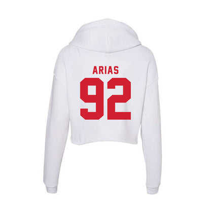 NC State - NCAA Football : Aiden Arias - Women's Crop Fleece Hoodie-1