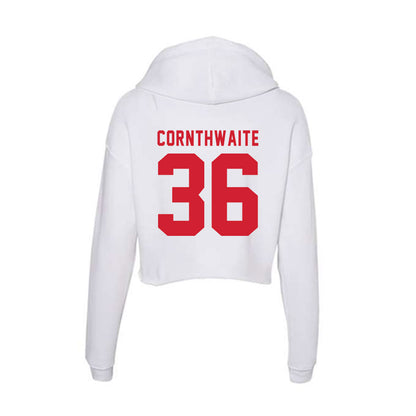 NC State - NCAA Football : Cameron Cornthwaite - Women's Crop Fleece Hoodie-1