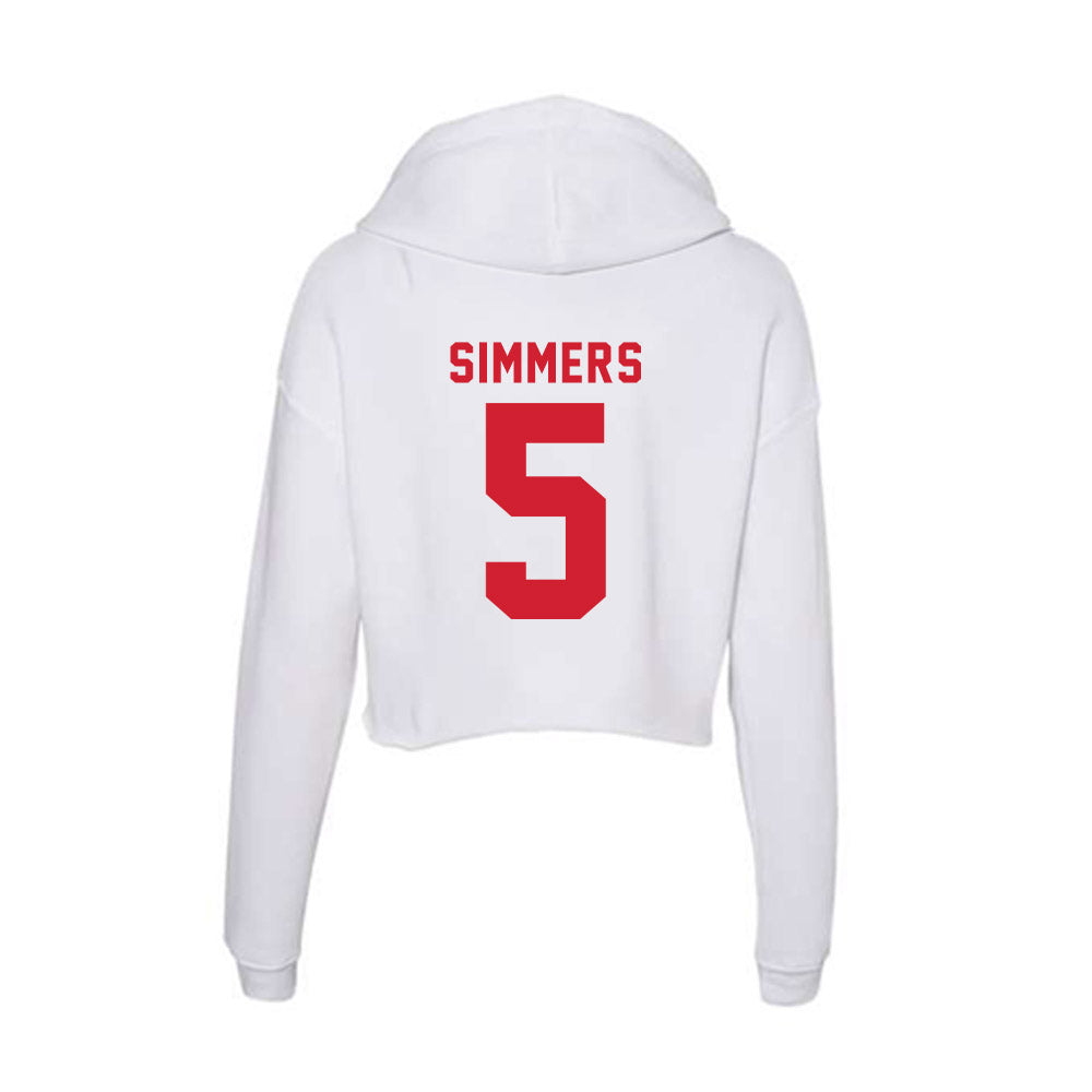 NC State - NCAA Softball : Kendall Simmers - Women's Crop Fleece Hoodie-1