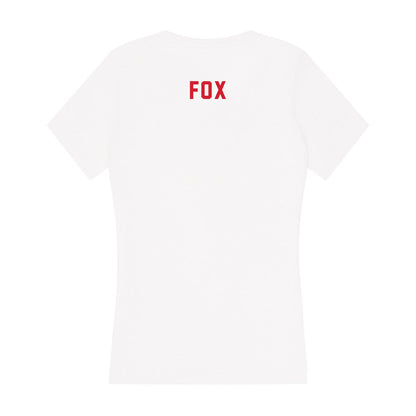 NC State - NCAA Men's Swimming & Diving : Jerry Fox - Women's V-Neck T-Shirt-1
