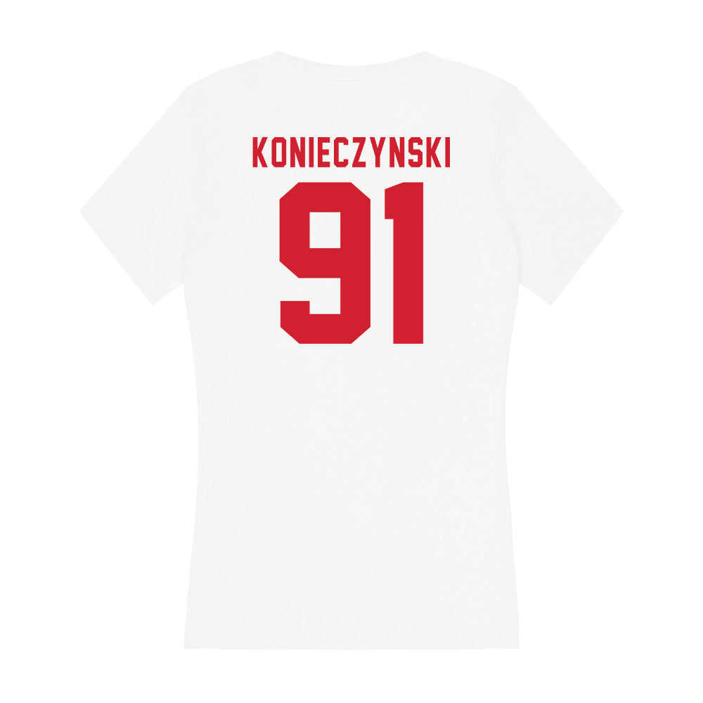 NC State - NCAA Football : Nick Konieczynski - Women's V-Neck T-Shirt-1