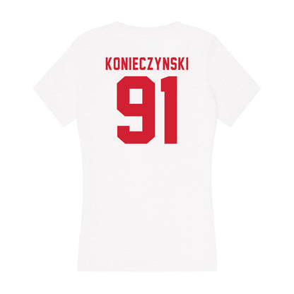 NC State - NCAA Football : Nick Konieczynski - Women's V-Neck T-Shirt-1