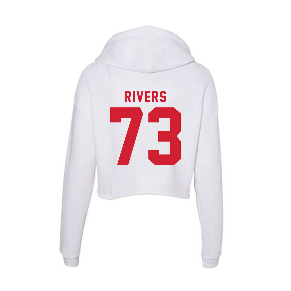 NC State - NCAA Football : Darion Rivers - Women's Crop Fleece Hoodie-1