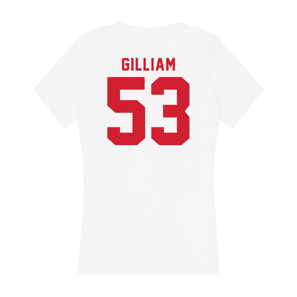 NC State - NCAA Baseball : Jet Gilliam - Women's V-Neck T-Shirt-1