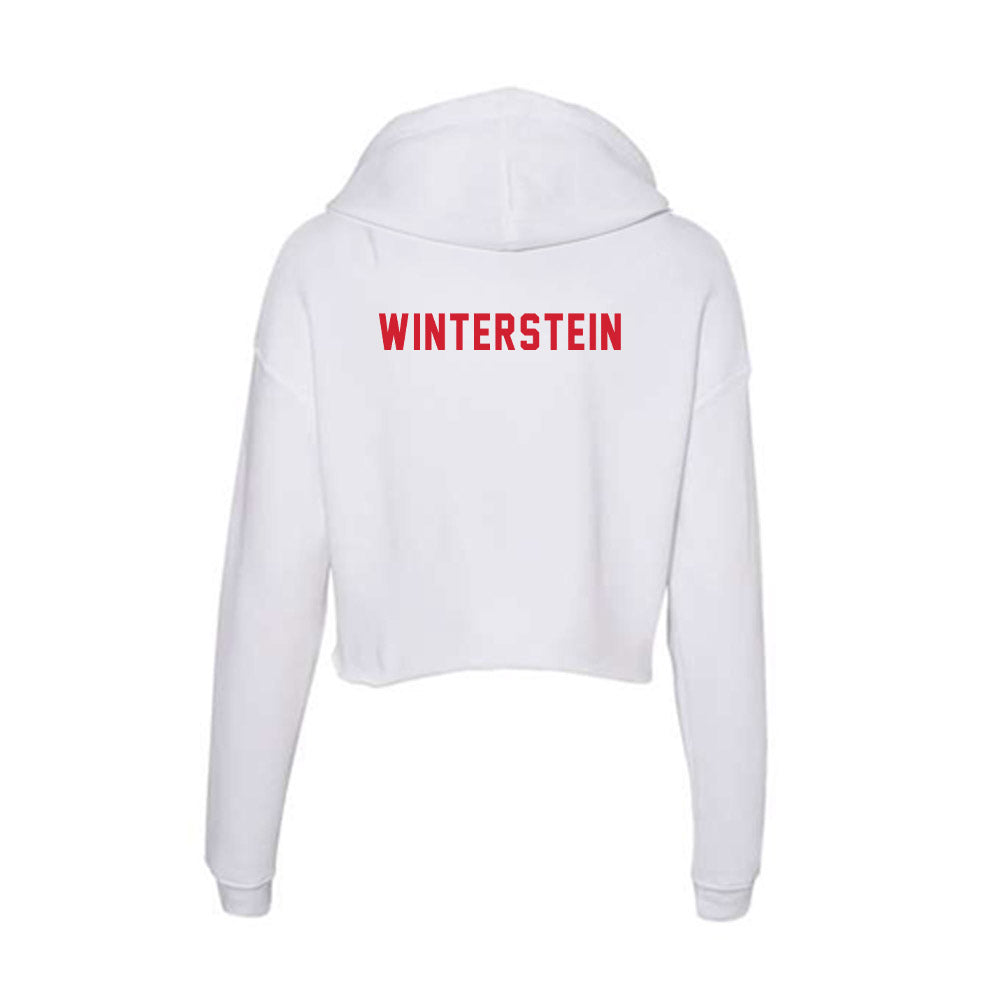 NC State - NCAA Wrestling : Pete Winterstein - Women's Crop Fleece Hoodie-1