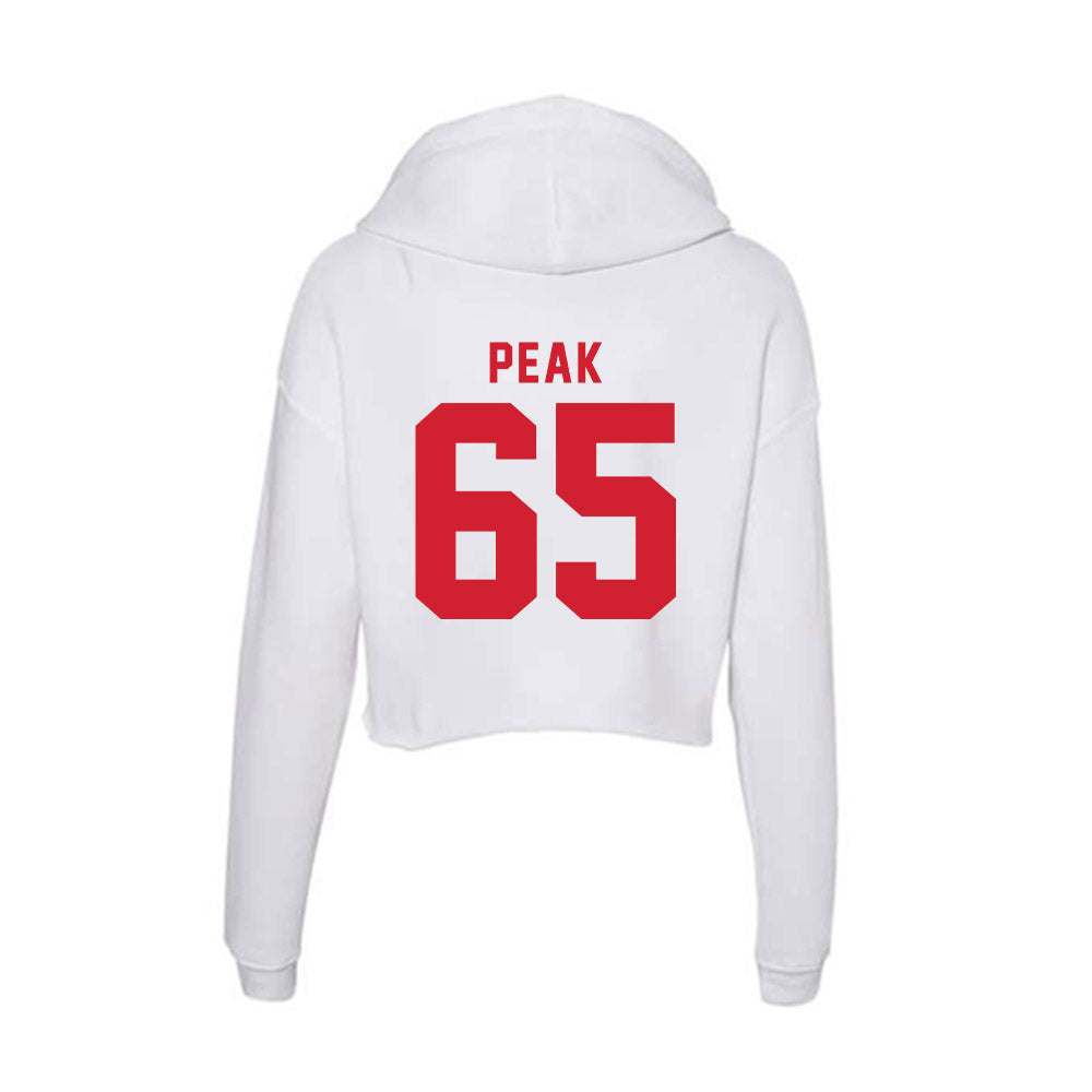 NC State - NCAA Football : Jacarrius Peak - Women's Crop Fleece Hoodie-1