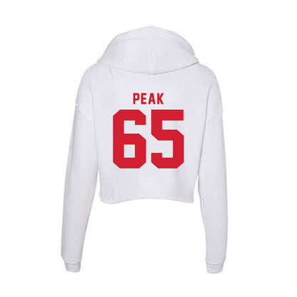 NC State - NCAA Football : Jacarrius Peak - Women's Crop Fleece Hoodie-1
