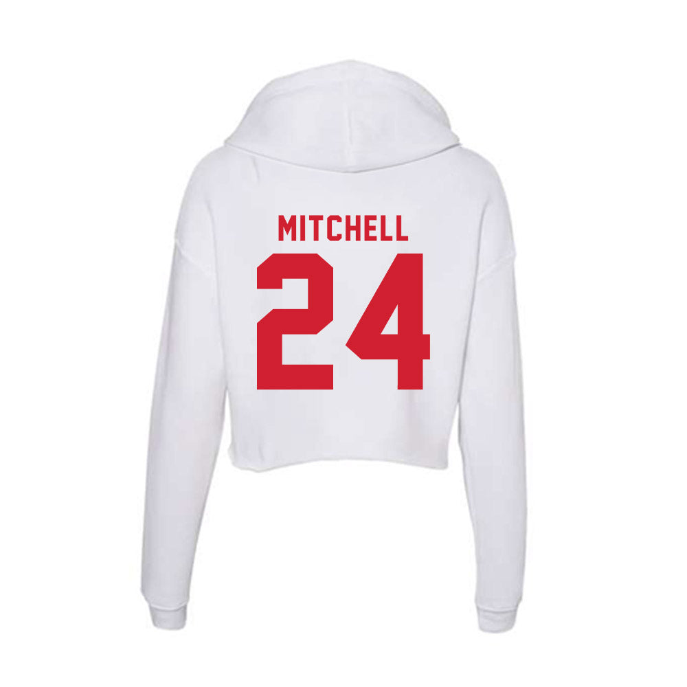 NC State - NCAA Baseball : Devin Mitchell - Women's Crop Fleece Hoodie-1