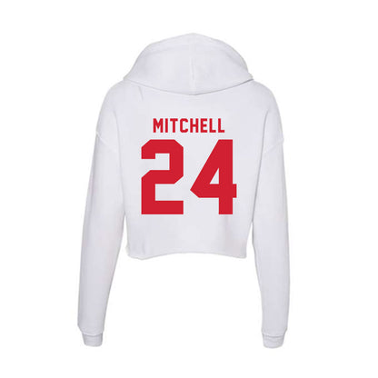 NC State - NCAA Baseball : Devin Mitchell - Women's Crop Fleece Hoodie-1
