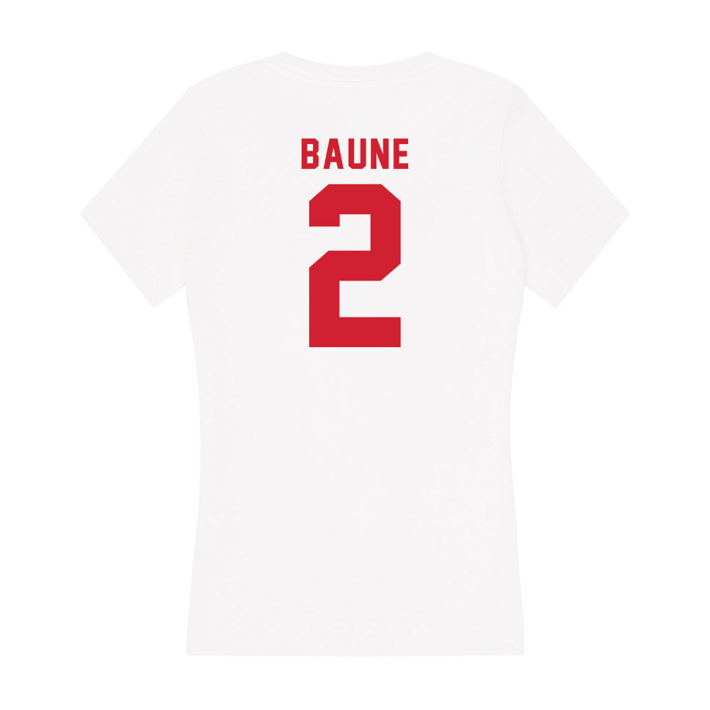 NC State - NCAA Women's Volleyball : Reis Baune - Women's V-Neck T-Shirt-1