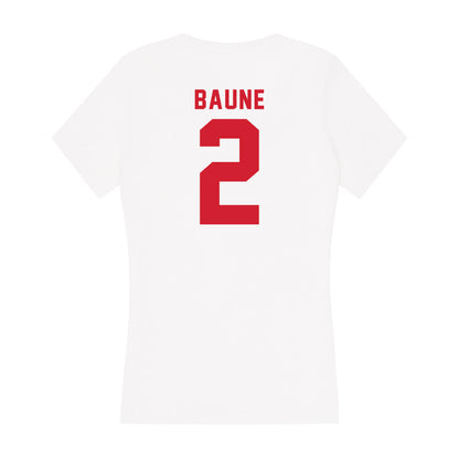 NC State - NCAA Women's Volleyball : Reis Baune - Women's V-Neck T-Shirt-1