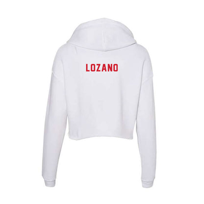 NC State - NCAA Cheerleading : Marcus Lozano - Women's Crop Fleece Hoodie-1