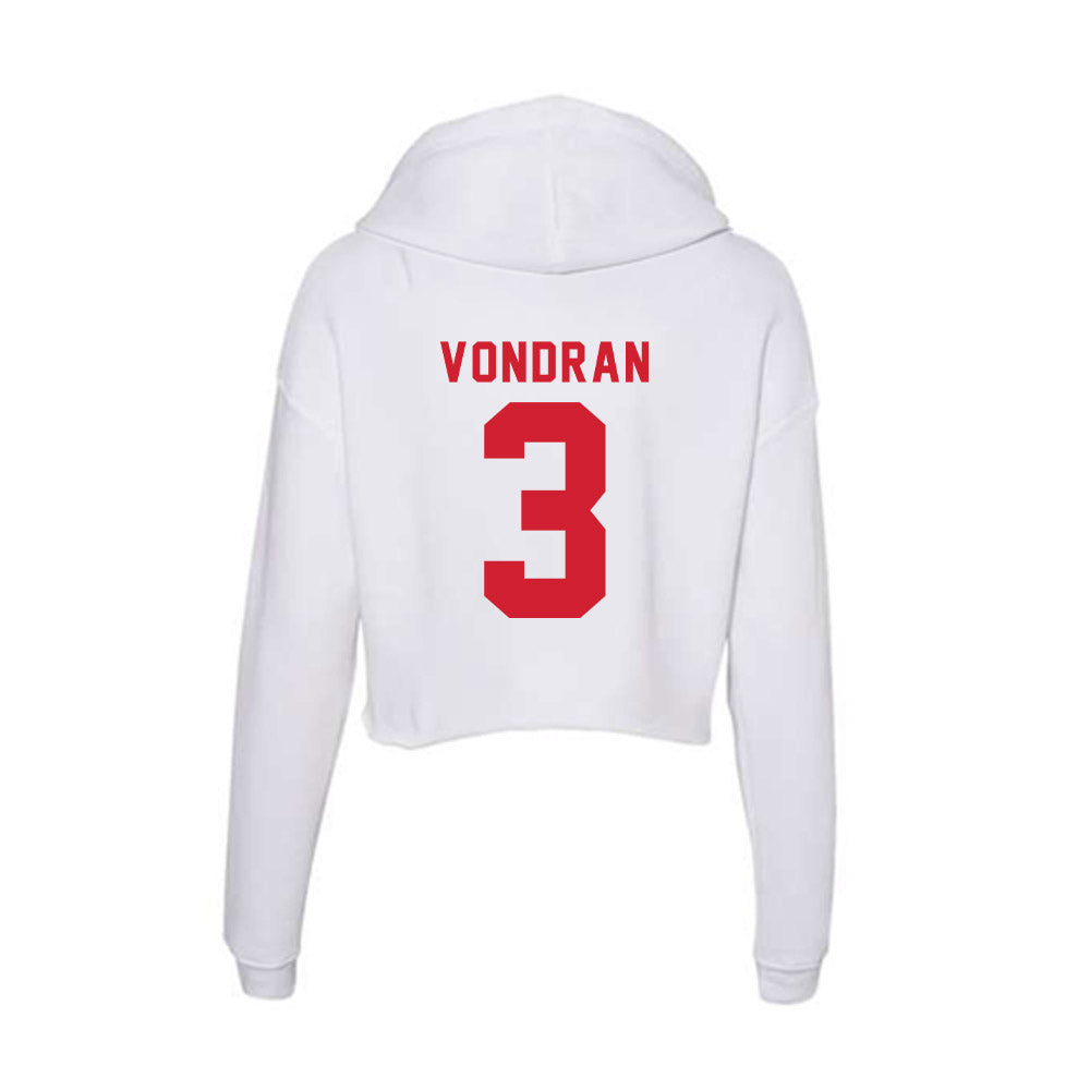 NC State - NCAA Women's Volleyball : Clara Vondran - Women's Crop Fleece Hoodie-1